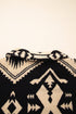 Aztec Yoke Sherpa Half Zip Stand Collar Kangaroo Pocket Sweatshirt